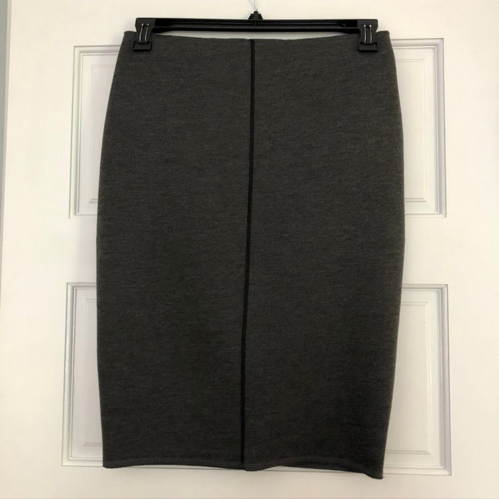 Ann Taylor Scuba Pencil Skirt - Charcoal Grey